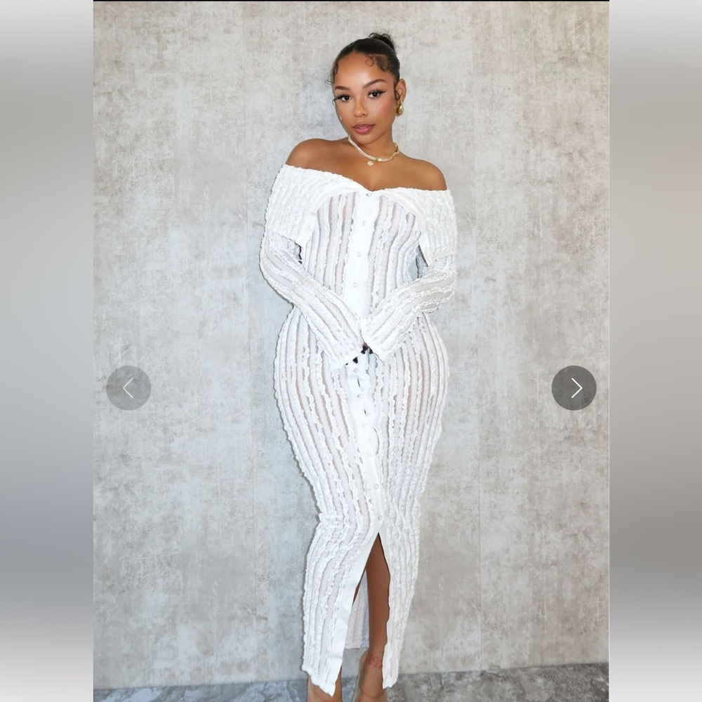 Elegant White Off-Shoulder Dress